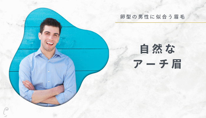 輪郭別に似合う眉毛卵型