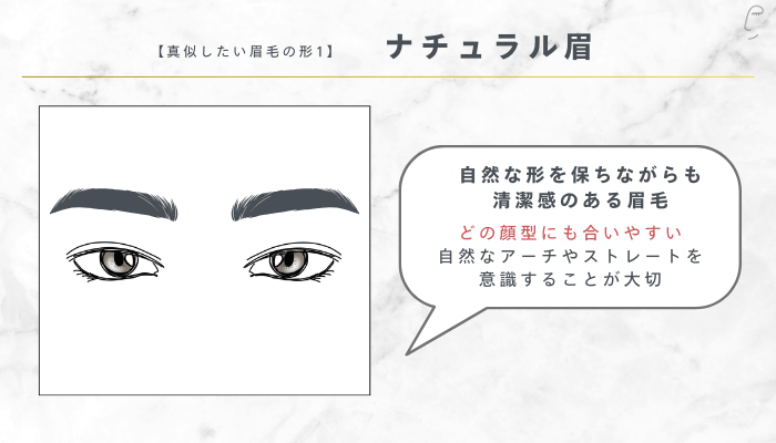 真似したい眉毛の形1