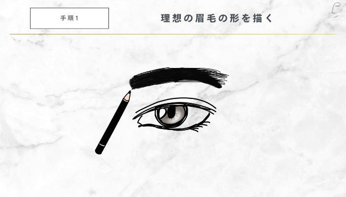 垢抜けメンズ眉毛の整え方手順1