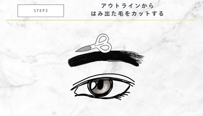 ゲジ眉からイケメン眉毛にする整え方3
