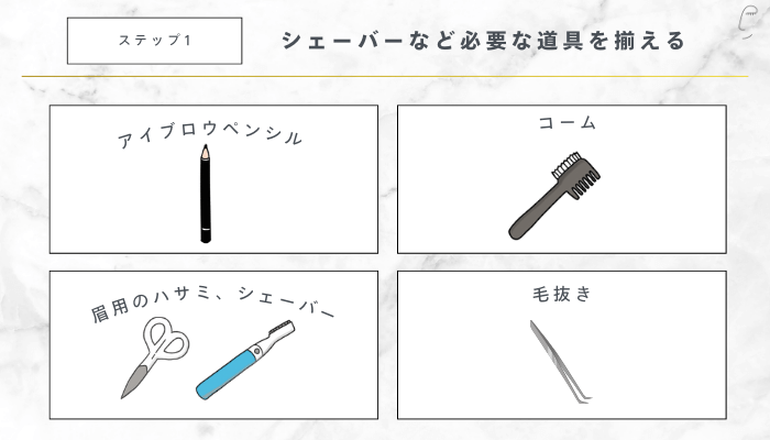 メンズ眉毛の整え方ステップ1